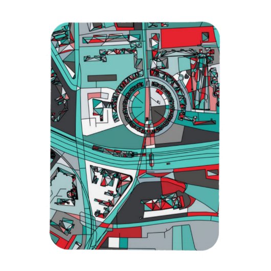 Berlin, Deutschland Karte Magnet (Vertikal)