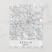 Berlin Deutschland Karte Postkarte (Vorderseite)
