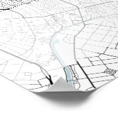 Berlin Deutschland Kartenposter Poster (Ecke)