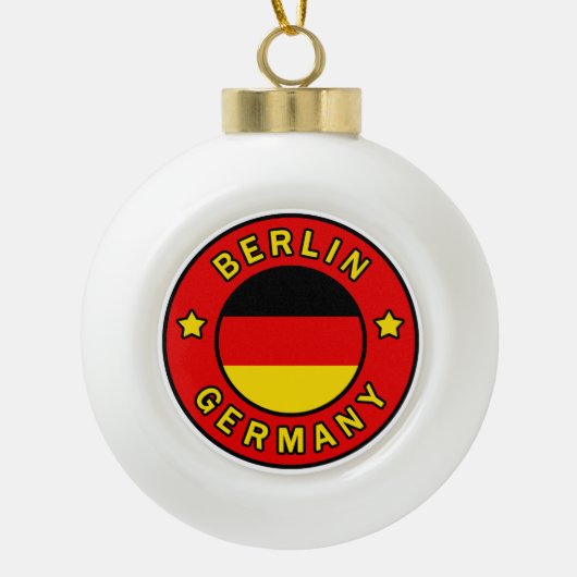 Berlin Deutschland Keramik Kugel-Ornament (Vorderseite)