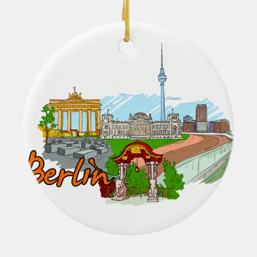 Berlin - Deutschland Keramikornament (Hinten)