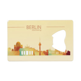 Berlin, Deutschland Kreditkartenschalter Geldkarten Flaschenöffner