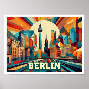 Berlin Deutschland künstlerisch farbenfroh Poster