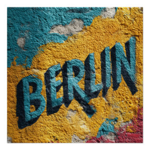 Berlin Deutschland Lebendige Straße Graffiti Vinta Poster