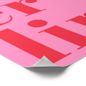 Berlin Deutschland Moderne Typografie rosa Poster (Ecke)