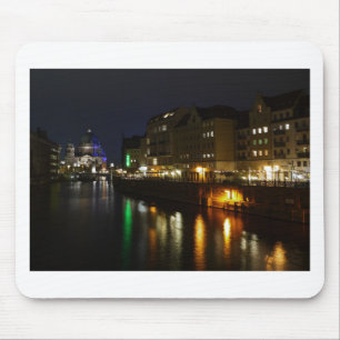 Berlin Deutschland Night Spree Deutschland Nacht Mousepad