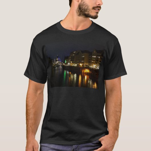 Berlin Deutschland Night Spree Deutschland Nacht T-Shirt (Vorderseite)
