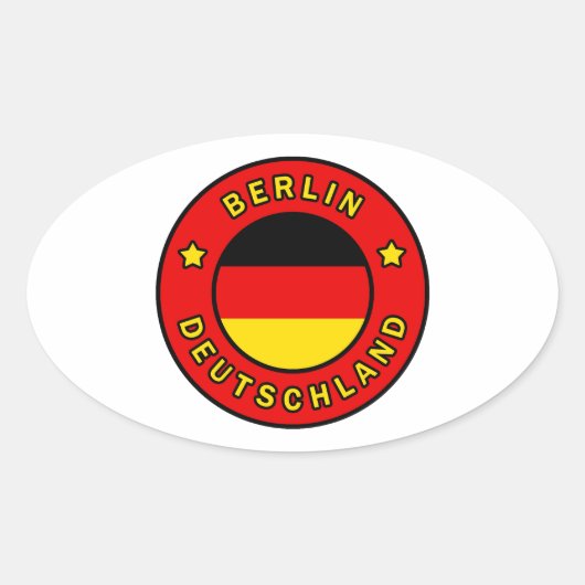 Berlin Deutschland Ovaler Aufkleber (Vorderseite)