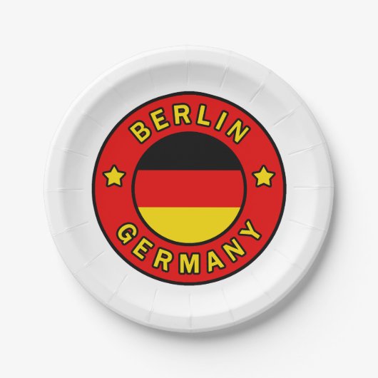 Berlin Deutschland Pappteller (Vorderseite)