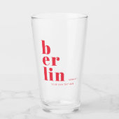 Berlin Deutschland Party Glass Tumbler (Vorderseite)