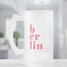 Berlin Deutschland Party Mattglas Bierglas