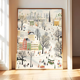Berlin Deutschland Poster Art Druck, Berühmte Stad