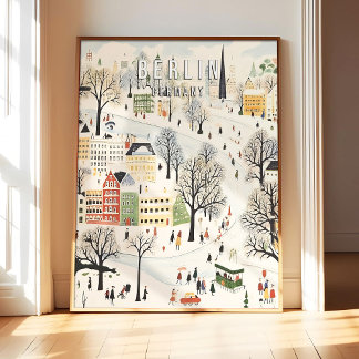 Berlin Deutschland Poster Art Druck, Berühmte Stad