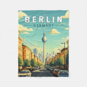Berlin Deutschland Reisen Vintag Fleecedecke