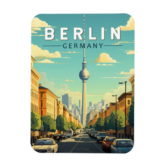Berlin Deutschland Reisen Vintag Magnet (Vertikal)