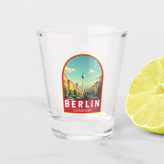 Berlin Deutschland Reisen Vintag Schnapsglas (Vorderseite)