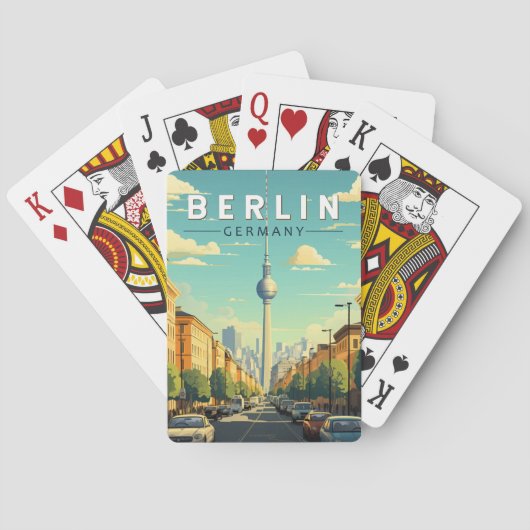 Berlin Deutschland Reisen Vintag Spielkarten (Rückseite)