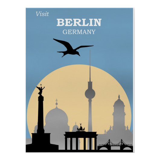 Berlin, Deutschland Reiseplakat Poster (Vorderseite)