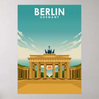 Berlin Deutschland Reisevorführung Poster