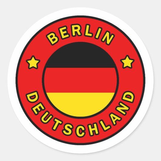 Berlin Deutschland Runder Aufkleber (Vorderseite)