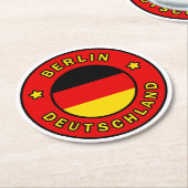 Berlin Deutschland Runder Pappuntersetzer (Angewinkelt)