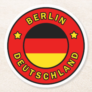 Berlin Deutschland Runder Pappuntersetzer