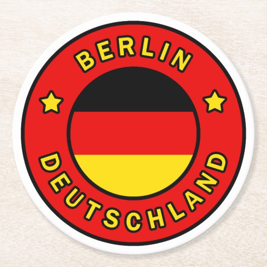 Berlin Deutschland Runder Pappuntersetzer (Vorderseite)