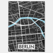 Berlin Deutschland - Schwarze Stadt Magnet (Vorderseite)
