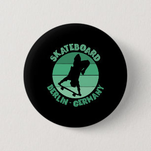 Berlin Deutschland Skateboarder Urne Skateboarding Button