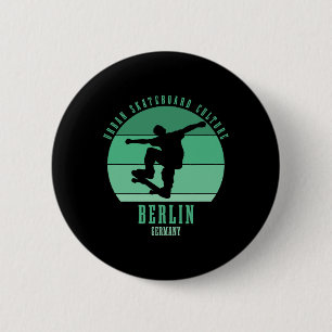 Berlin Deutschland Skateboarder Urne Skateboarding Button