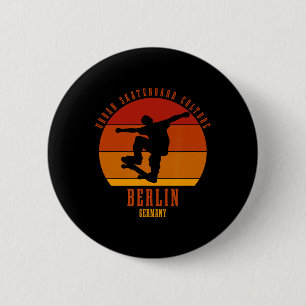 Berlin Deutschland Skateboarder Urne Skateboarding Button