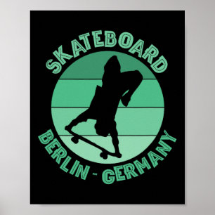 Berlin Deutschland Skateboarder Urne Skateboarding Poster
