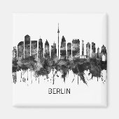 Berlin Deutschland Skyline BW Magnet (Vorne)