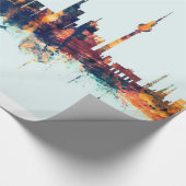 Berlin Deutschland Skyline Geschenkpapier (Ecke)