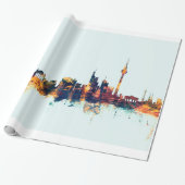 Berlin Deutschland Skyline Geschenkpapier (Ungerollt)