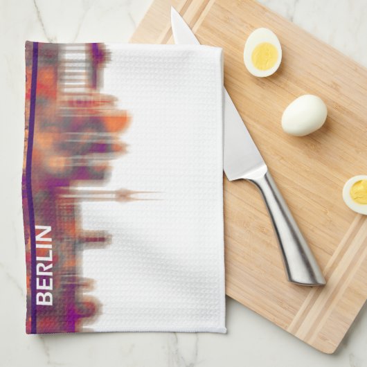 Berlin Deutschland Skyline Geschirrtuch (Viertel Falte)
