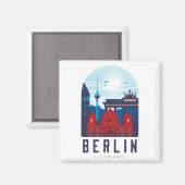 Berlin Deutschland Skyline Magnet (Vorderseite/Rückseite)