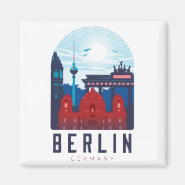 Berlin Deutschland Skyline Magnet
