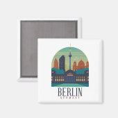 Berlin Deutschland Skyline Magnet (Vorderseite/Rückseite)