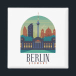 Berlin Deutschland Skyline Magnet<br><div class="desc">Schönes Berliner Skyline Magnet. Niedliche Geschenkidee zum Geburtstag oder Weihnachten. Für jeden Proud Berliner eine nette Geschenkidee oder ein Souvenir für Ihre Küche oder Ihr Büro. Jetzt kaufen. Repräsentieren Sie Ihre Stadt Berlin 030.</div>