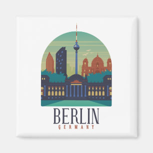 Berlin Deutschland Skyline Magnet