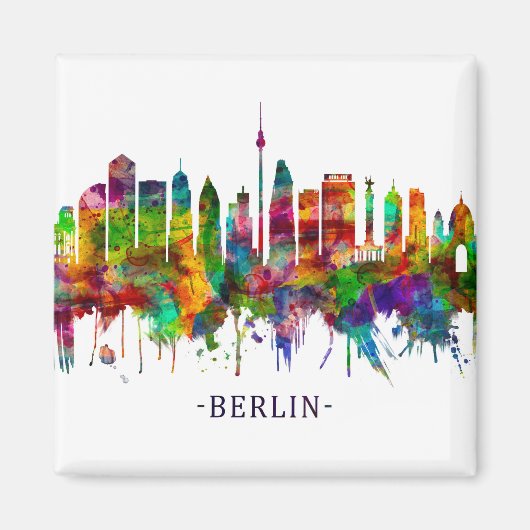 Berlin Deutschland Skyline Magnet (Vorne)