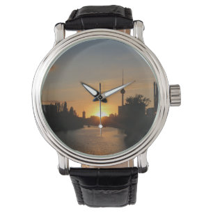 Berlin Deutschland Skyline Nacht Fernsehturm Armbanduhr