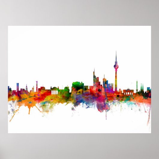 Berlin Deutschland Skyline Poster (Vorne)