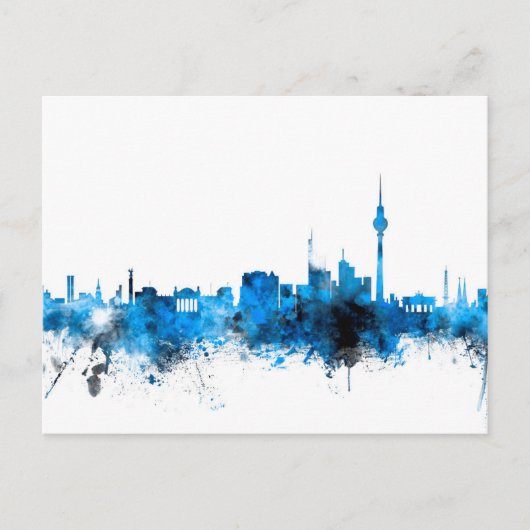Berlin Deutschland Skyline Postkarte (Vorderseite)