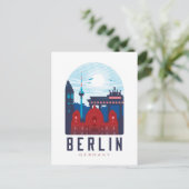 Berlin Deutschland Skyline Postkarte (Stehend Vorderseite)