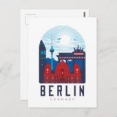 Berlin Deutschland Skyline Postkarte (Vorne/Hinten)