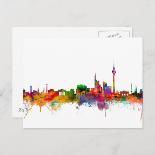 Berlin Deutschland Skyline Postkarte (Vorne/Hinten)