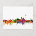 Berlin Deutschland Skyline Postkarte<br><div class="desc">Aquarellkunst der Silhouette Berlin</div>