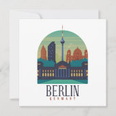 Berlin Deutschland Skyline Vintage Grußkarte Karte (Vorderseite)